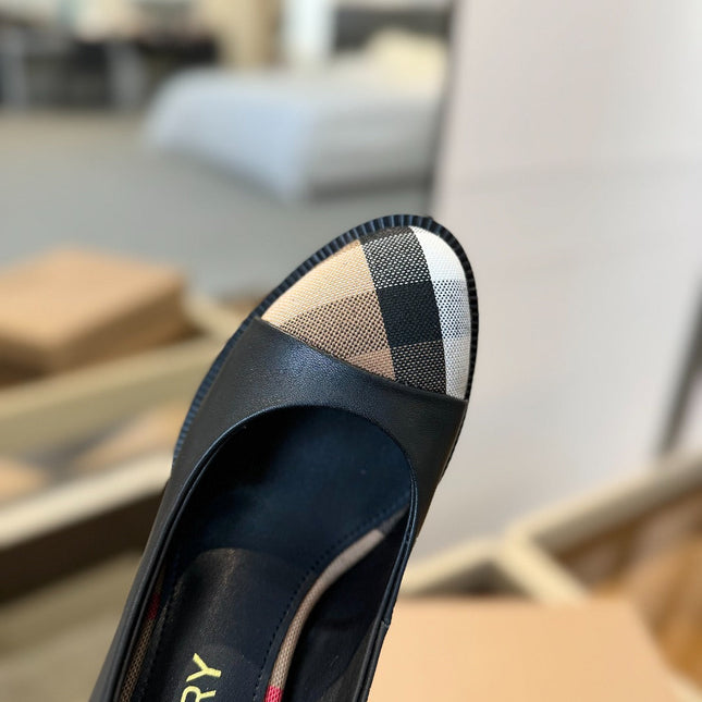 BURBERRY 26S HIGH HEELS 95 MM IN BLACK CALFSKIN