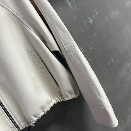 Loewe 2025 Leather Jacket White Sheepskin