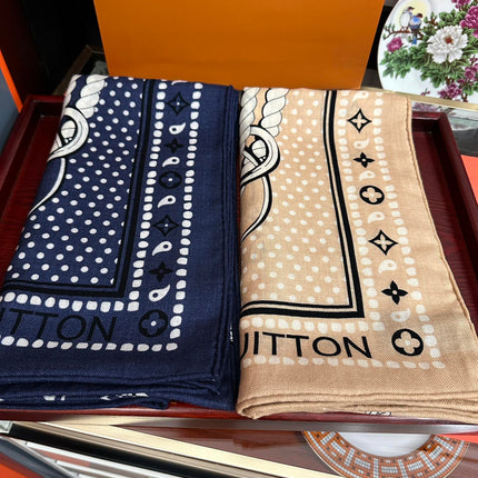 SAILOR BANDANA SQUARE IN BISQUE BEIGE SILK SCARF 140 CM
