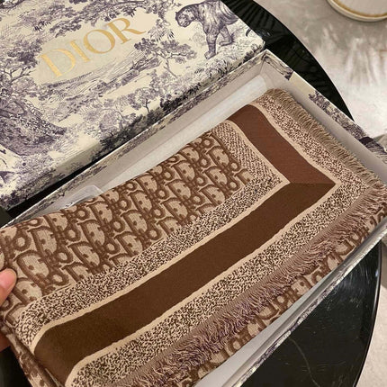 DIOR 26S SCARF 140 IN CASHMERE AND SILK 504491