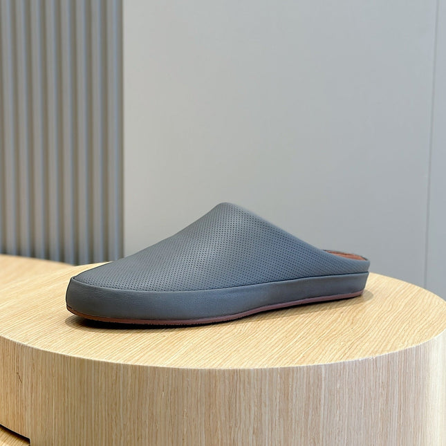 LP TOMORI SABOT MULES ANCHOR MESH CALFSKIN