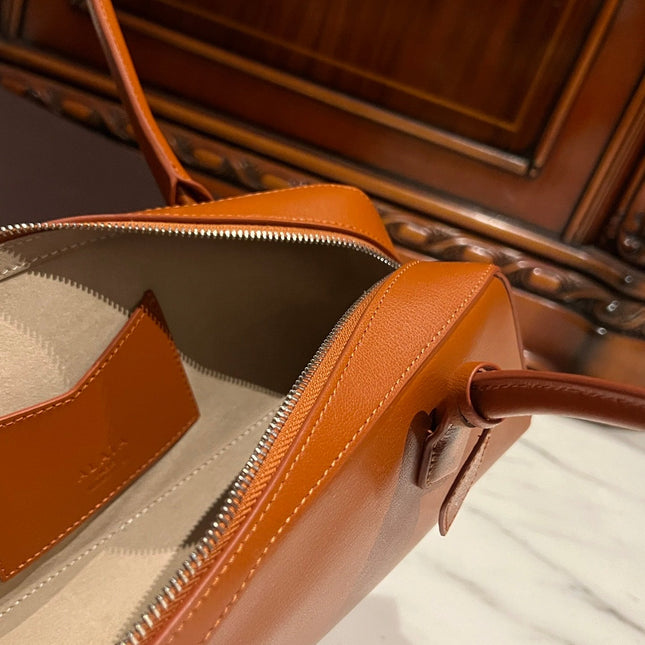 LE TECKEL MEDIUM BAG 33 IN BRONZE ORANGE GOATSKIN