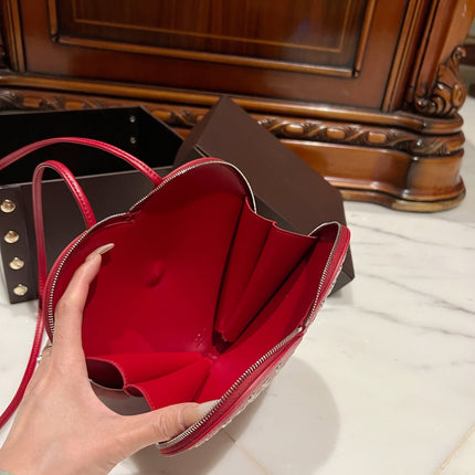 LE COEUR BAG 21 IN RED STUDDED CALFSKIN