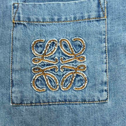 LOEWE 26S SHORT-SLEEVE DENIM SHIRT 562