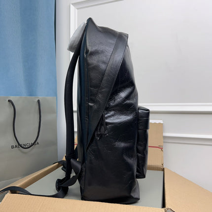 EXPLORER BACKPACK 47 IN BLACK ARENA LAMBSKIN