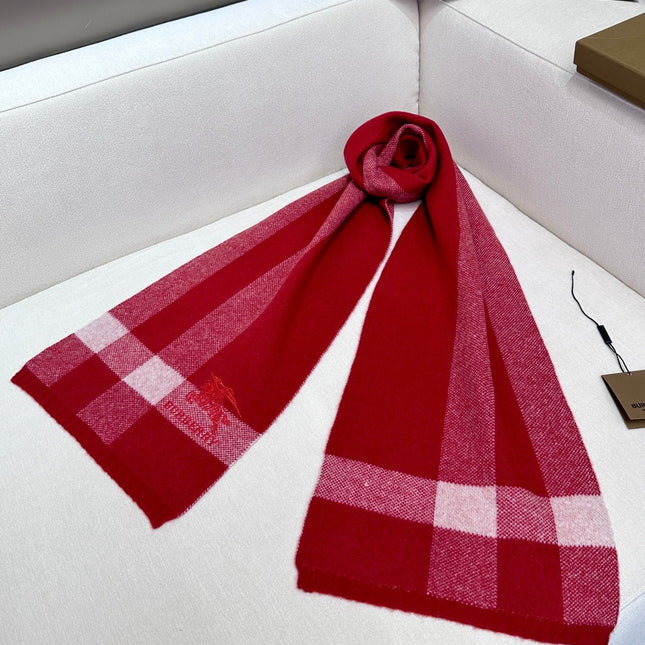SCARF 190 CM IN CHERRY RED CASHMERE  398397