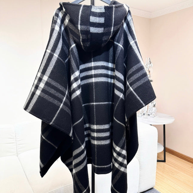BURBERRY 26S HOODED CAPE 176 IN CASHMERE 304564