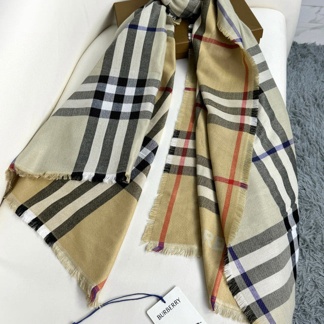 BURBERRY 26S SCARF 220CM IN CASHMERE SILK 303203