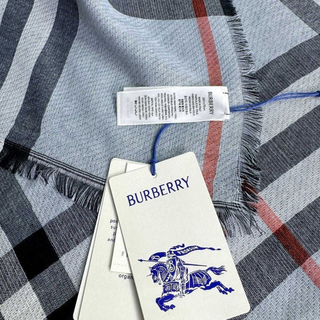 BURBERRY 26S SCARF 220CM IN CASHMERE SILK 303205