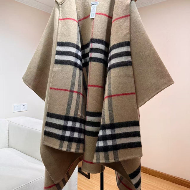 BURBERRY 26S HOODED CAPE 176 IN CASHMERE 304565