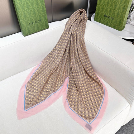 GUCCI 26S SCARF 140 IN CASHMERE 504516