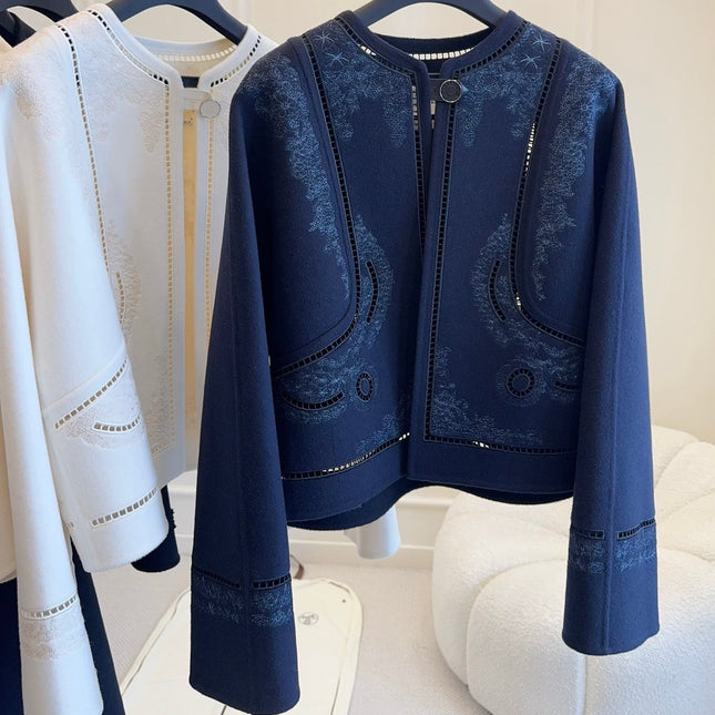 HERMES 25S SHORT REVERSIBLE KNITTED JACKET 092