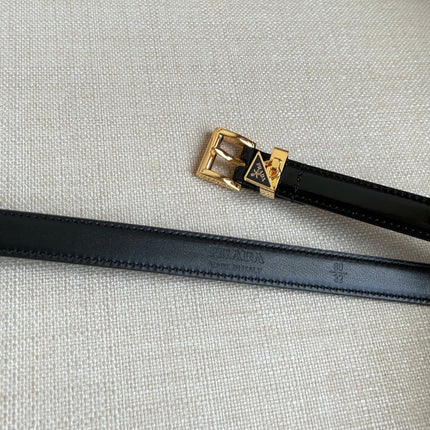 PRADA 25S BELT 15 MM IN BLACK CALFSKIN 571367