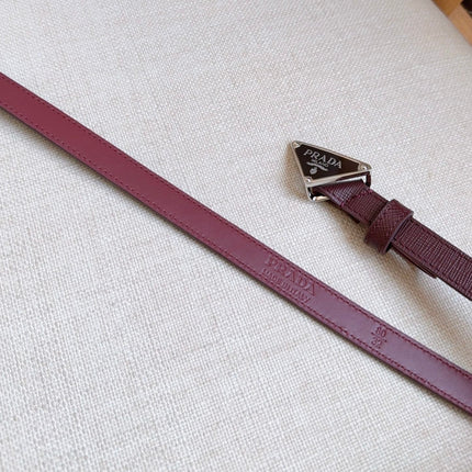 PRADA 25S BELT 15 MM IN RED CALFSKIN 598411