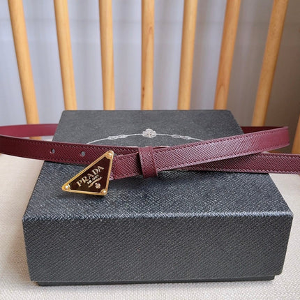 PRADA 25S BELT 15 MM IN RED CALFSKIN 598412
