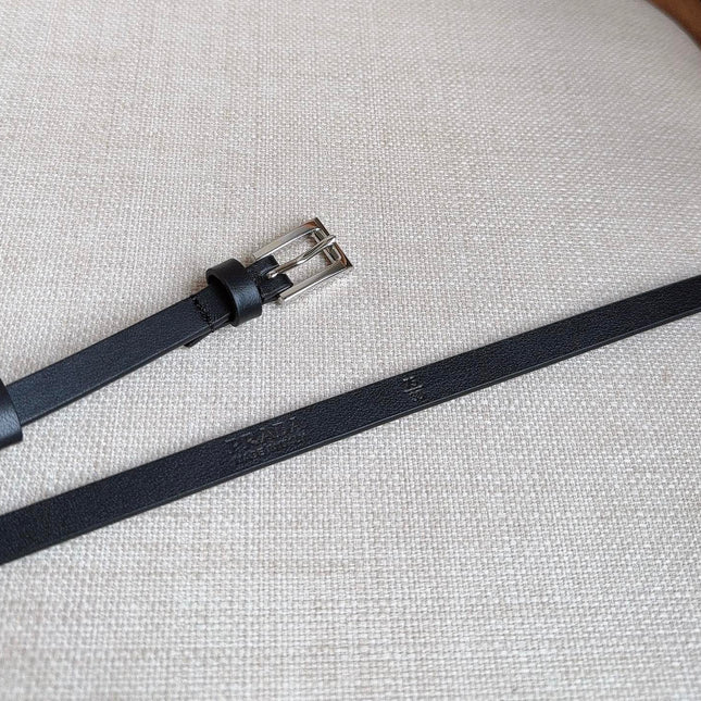 PRADA 26S BELT 10 MM IN BLACK CALFSKIN 661496