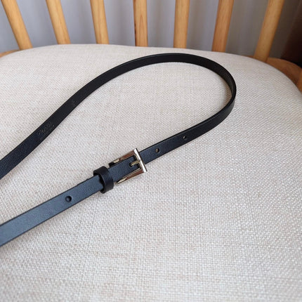 PRADA 25S BELT 10 MM IN BLACK CALFSKIN 598373