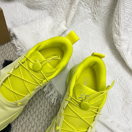 LOEWE 26S CLOUDSOLO SNEAKERS IN LIME YELLOW RECYCLED POLYESTER