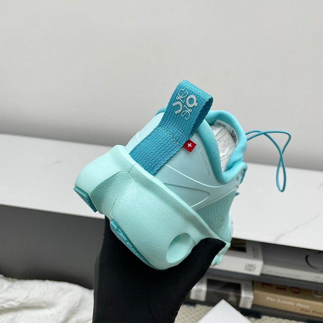LOEWE 26S CLOUDSOLO SNEAKERS IN AQUA BLUE RECYCLED POLYESTER