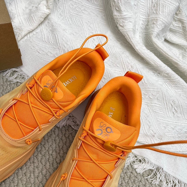 LOEWE 26S CLOUDSOLO SNEAKERS IN ORANGE RECYCLED POLYESTER