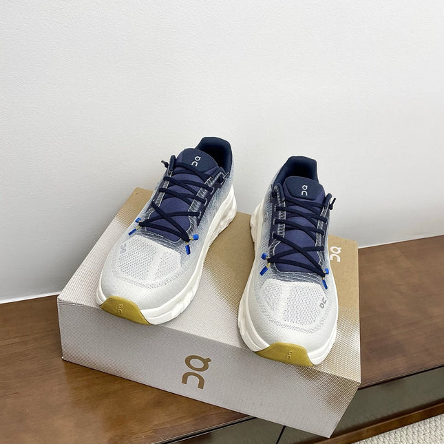 LOEWE 26S CLOUDTILT SNEAKER IN DARK BLUE IVORY RECYCLED POLYESTER