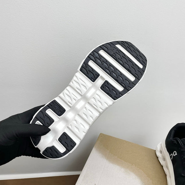 LOEWE 26S CLOUDTILT SNEAKER IN BLACK AND WHITE RECYCLED POLYESTER
