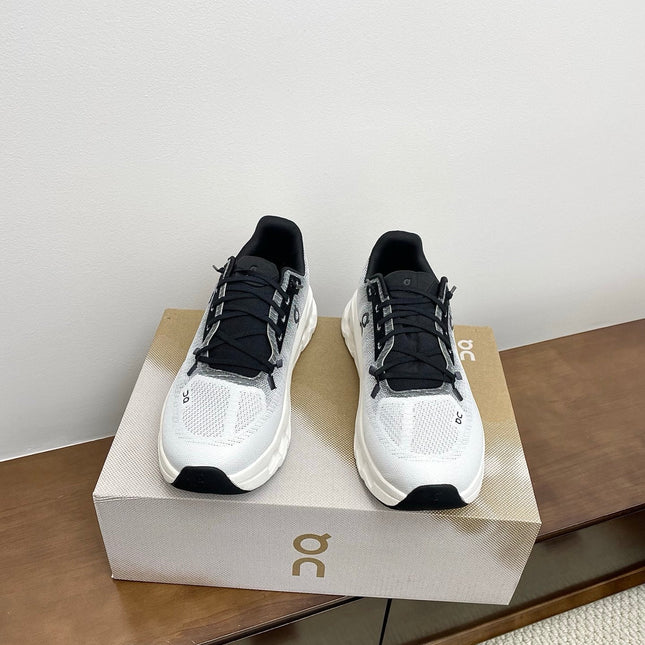 LOEWE 26S CLOUDTILT SNEAKER IN BLACK IVORY RECYCLED POLYESTER