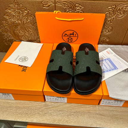 HM IZMIR SLIPPER PEACOCK CALFSKIN