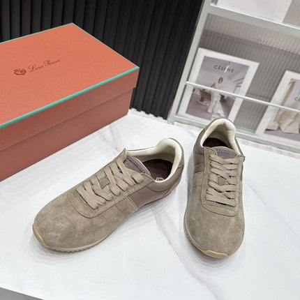 LP 26S WEEKENDER SNEAKERS IN GREYISH BROWN SUEDE & TECHNICAL FABRIC