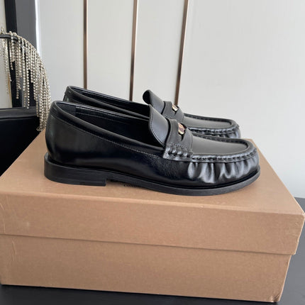 BURBERRY 26S LOAFERS IN BLACK CALFSKIN
