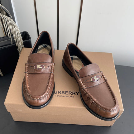 BURBERRY 26S LOAFERS IN BROWN CALFSKIN