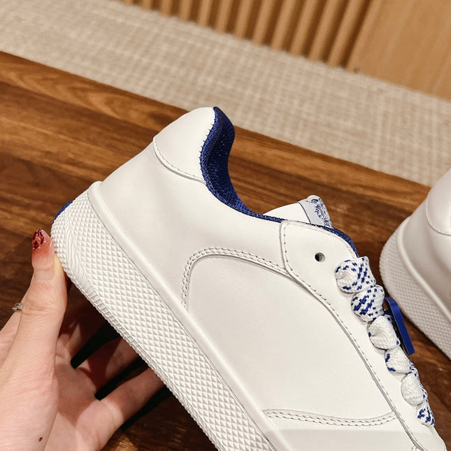 BURBERRY 26S SNEAKERS IN WHITE CALFSKIN
