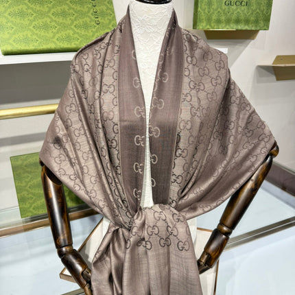 GUCCI 25S SCARF 200 IN CASHMERE SILK 706563