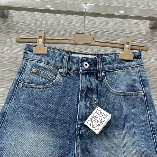 Loewe Denim Short Retro Blue Cotton