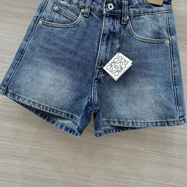 Loewe Denim Short Retro Blue Cotton