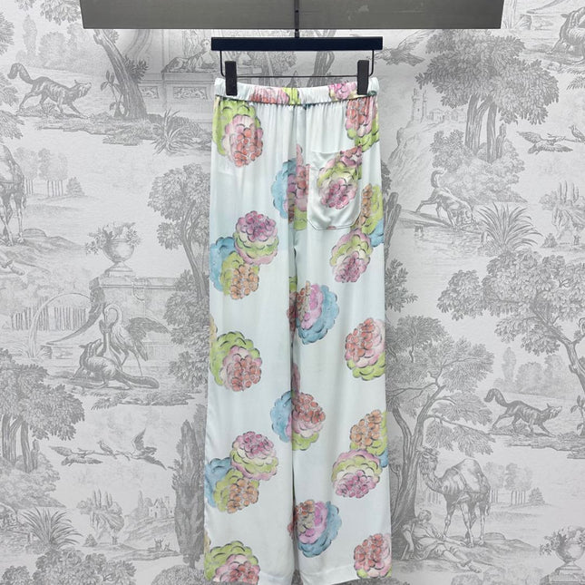 LV PRINTED STRAIGHT-LEG DRAWSTRING PANTS 267792