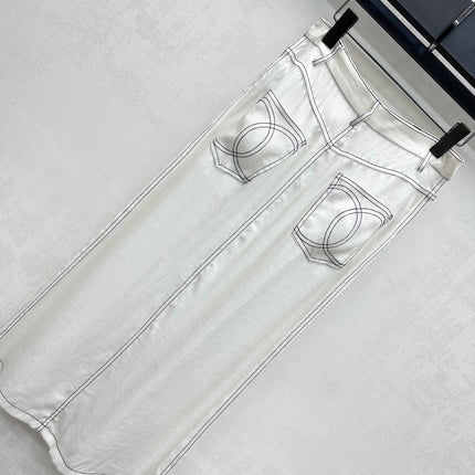 CHANEL HIGH-WAIST SKIRT WITH CUT-OUT HEM 274762