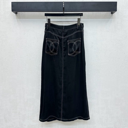 CHANEL HIGH-WAIST SKIRT WITH CUT-OUT HEM 274765