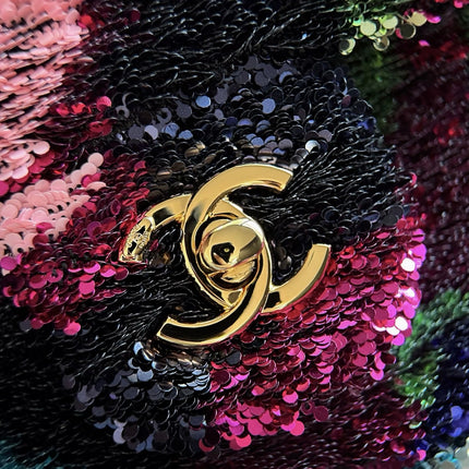 CHANEL 26S CLASSIC FLAP BAG 21 IN MULTICOLOR SEQUINS STYLE 2