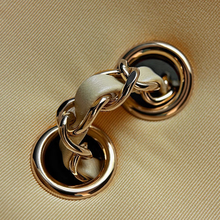 CHANEL 26S FLAP BAG 25 IN BEIGE RAFFIA