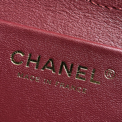 CHANEL 26S CLASSIC MINI FLAP BAG 20 IN TAUPE BROWN CAVIAR LEATHER