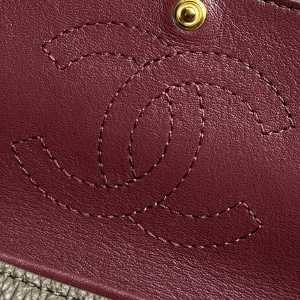 CHANEL 26S CLASSIC MINI FLAP BAG 20 IN TAUPE BROWN CAVIAR LEATHER