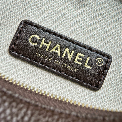 CHANEL 26S HOBO BAG 30 IN CHOCOLATE BROWN GRAINED CALFSKIN