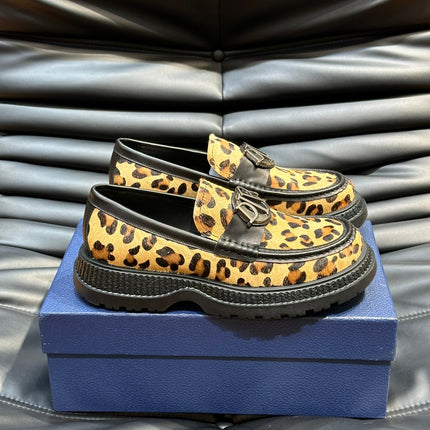 CD EXPLORER ICON LOAFER BLACK AND BRONZE FUR