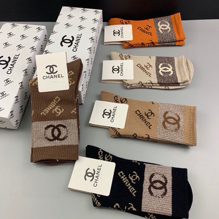 CHANEL 26S CREW SOCKS 405393 (1 BOX)
