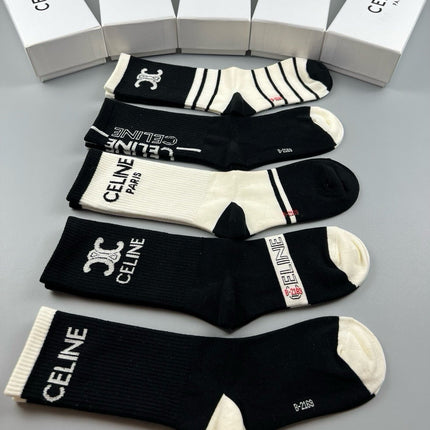 CELINE 26S CREW SOCKS 410333 (1 BOX)