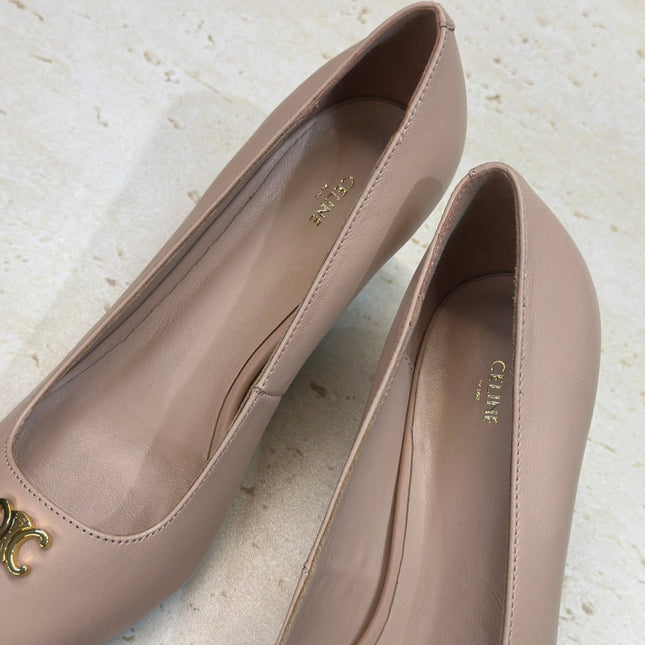 CELINE 26S HIGH HEELS 65 MM IN NUDE BEIGE CALFSKIN