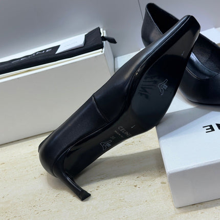 CELINE 26S HIGH HEELS 65 MM IN BLACK CALFSKIN