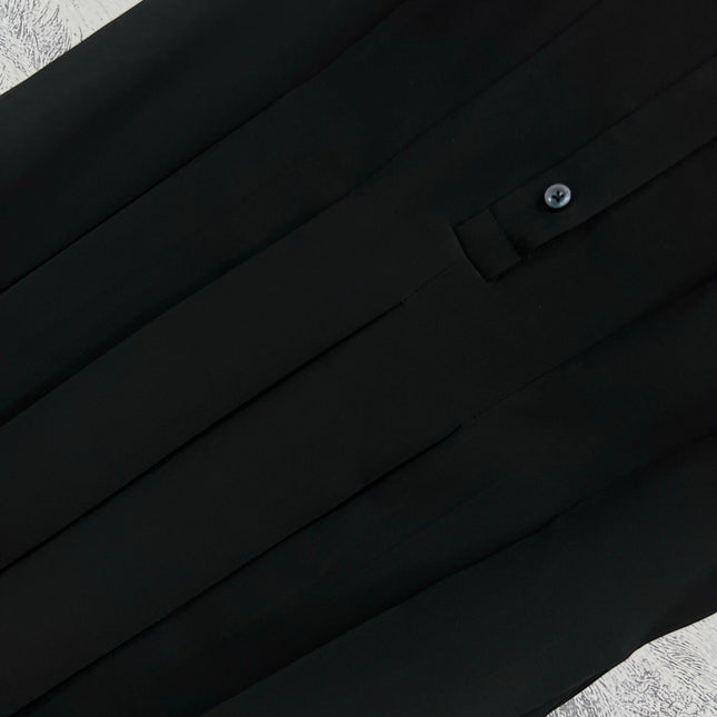 Loewe 25 Sleeveless Pleated Shirt Black Polyester Fiber