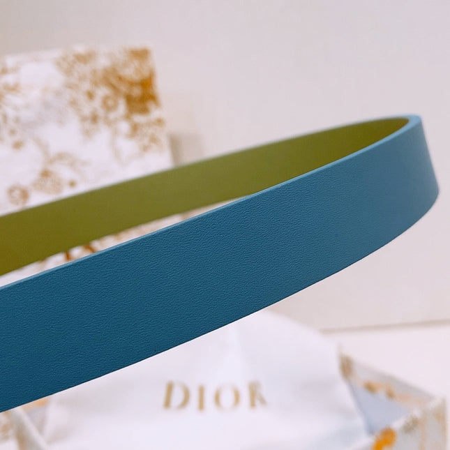 DIOR 25S BELT 20 MM IN DUSTY BLUE CALFSKIN 572900